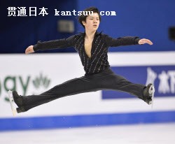 フィギュア四大陸選手権、男子フリーで演技する宇野昌磨(14日、ソウル)=共同