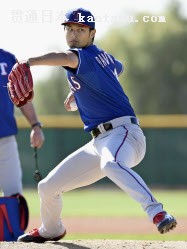 フリー打撃に登板したレンジャーズのダルビッシュ(27日、サプライズ)=共同