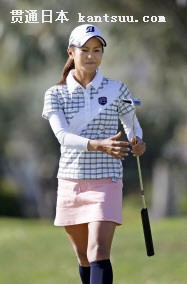 第2ラウンド、4番でボギーとなり、さえない表情の宮里藍(3日、ミッションヒルズCC)=共同