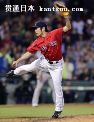 アスレチックス戦の9回に登板し、1回を無失点で12セーブ目を挙げたレッドソックス・上原(5日、ボストン)=AP