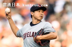 オリオールズとのダブルヘッダー第2試合に先発しメジャーデビューを果たしたインディアンス・村田(28日、ボルティモア)=ゲッティ共同