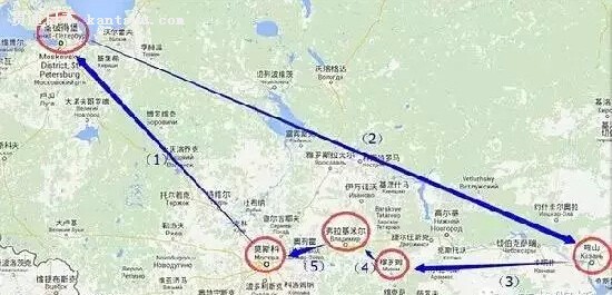 高速铁路网络,再通过郑徐,京沪,京广,沪莫斯科-喀山高铁不仅关乎中国